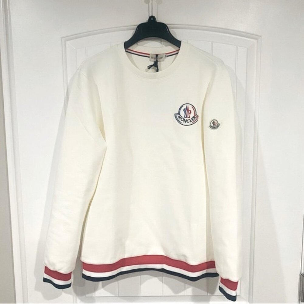 Moncler Men’s Logo Patch Crewneck Sweatshirt XL